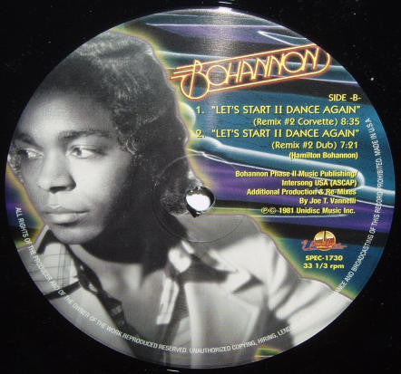 Hamilton Bohannon : Let's Start II Dance Again (12")