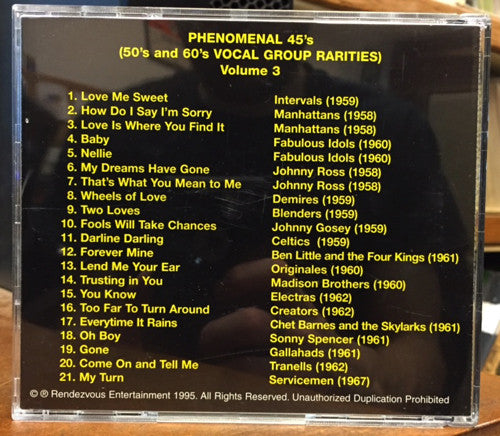 Various : Phenomenal 45's Vol. 3 (CD, Comp)