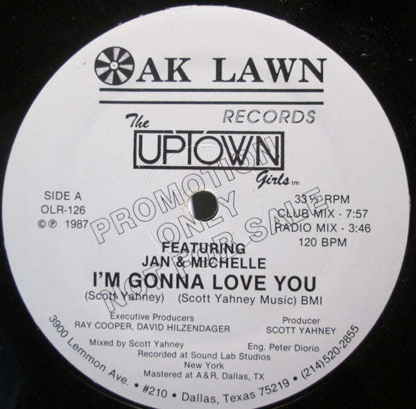 The Uptown Girls Featuring Jan & Michelle : I'm Gonna Love You (12", Promo)