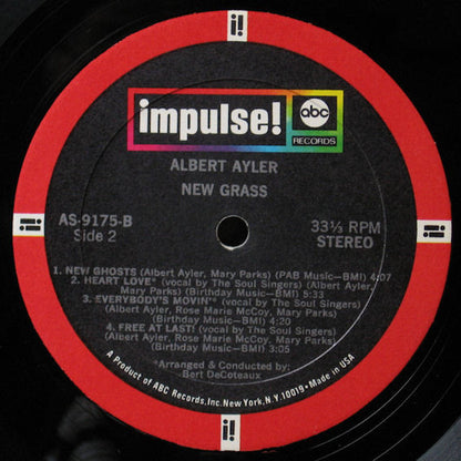 Albert Ayler : New Grass (LP, Album, Gat)