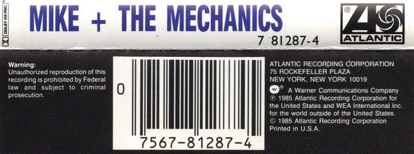 Mike & The Mechanics : Mike + The Mechanics (Cass, Album, Whi)