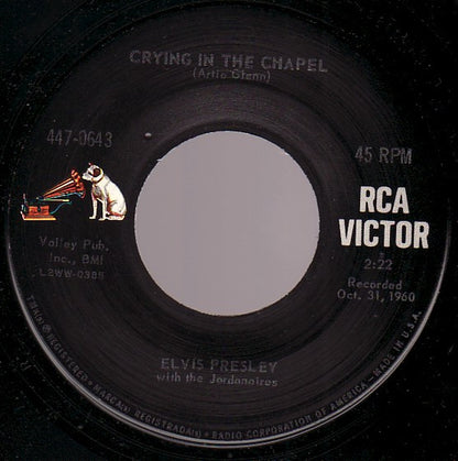 Elvis Presley : Crying In The Chapel (7", Single, Roc)