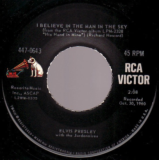 Elvis Presley : Crying In The Chapel (7", Single, Roc)