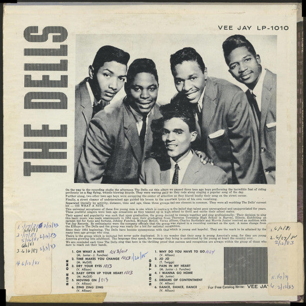 The Dells : Oh, What A Nite (LP, Album, Mono, RE)
