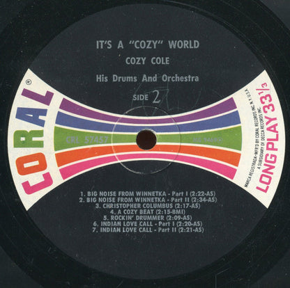 Cozy Cole : It's A Cozy World (LP, Album, Mono, RE)