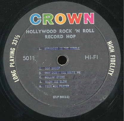 Various : Hollywood Rock 'N Roll Record Hop (LP, Comp, RP)