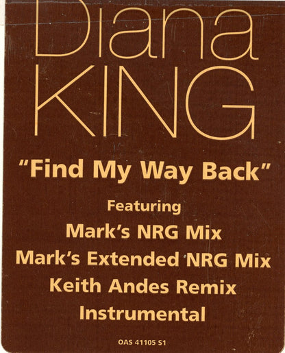 Diana King : Find My Way Back (12", Promo)