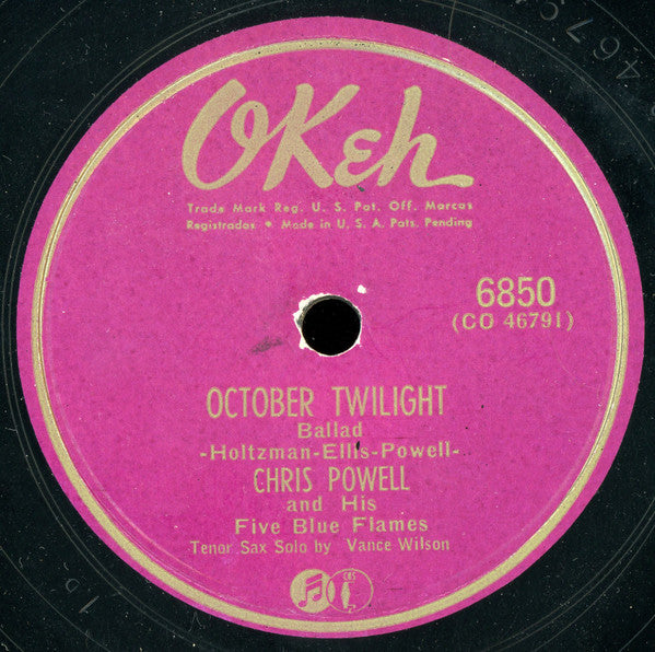Chris Powell And The Five Blue Flames : That's Right! / October Twilight (Shellac, 10")