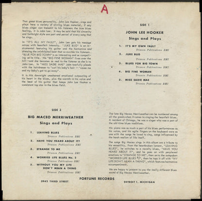 Big Maceo, John Lee Hooker : Big Maceo Merriweather John Lee Hooker (LP, Album, Comp)
