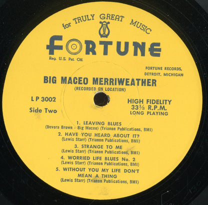 Big Maceo, John Lee Hooker : Big Maceo Merriweather John Lee Hooker (LP, Album, Comp)