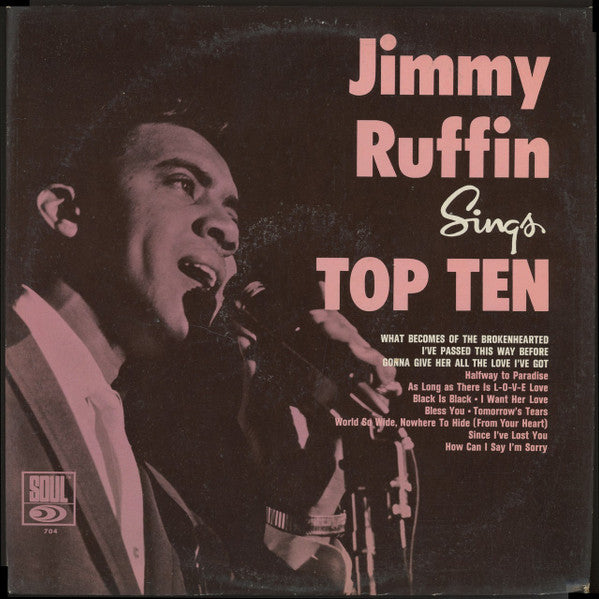 Jimmy Ruffin : Sings Top Ten (LP, Album, Mono)