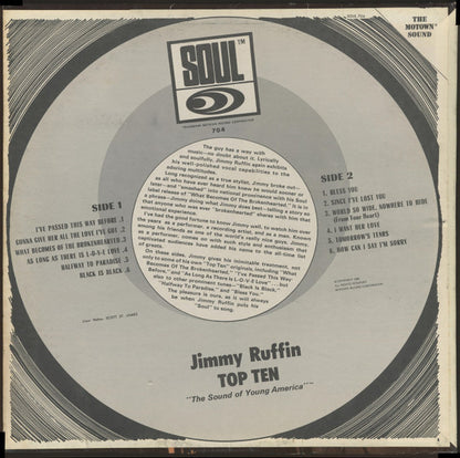 Jimmy Ruffin : Sings Top Ten (LP, Album, Mono)