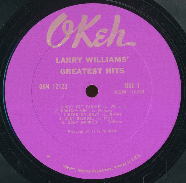 Larry Williams (3) : Larry Williams' Greatest Hits (LP, Album, Mono)