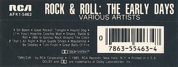 Various : Rock And Roll: The Early Days (Cass, Comp)