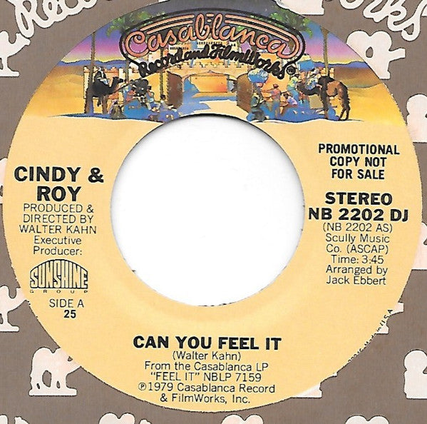 Cindy & Roy : Can You Feel It (7", Single, Promo, 25)