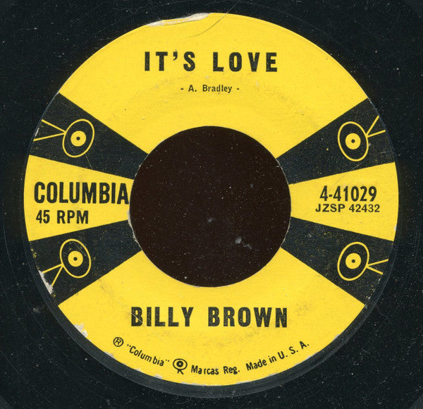 Billy Brown (8) : Did We Have A Party / It's Love (7", Styrene)