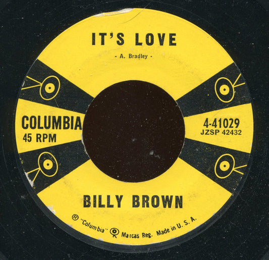 Billy Brown (8) : Did We Have A Party / It's Love (7", Styrene)