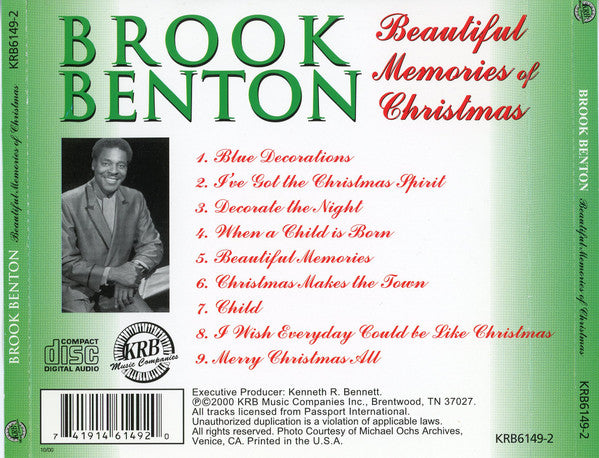 Brook Benton : Beautiful Memories Of Christmas (CD, Comp)