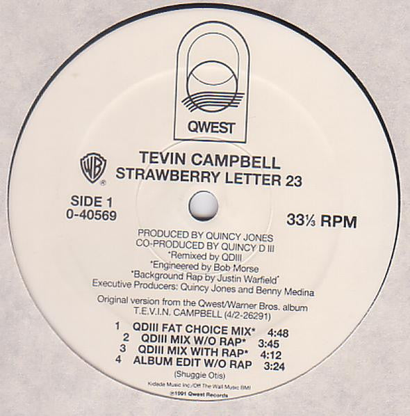 Tevin Campbell : Strawberry Letter 23 (12", Maxi)