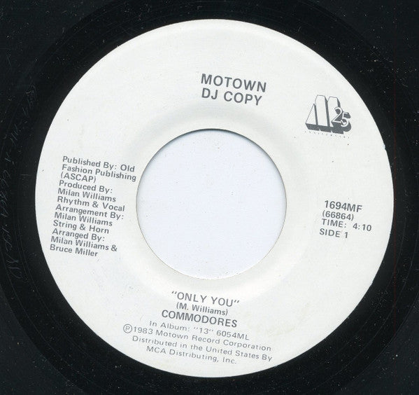 Commodores : Only You (7", Single, Promo)