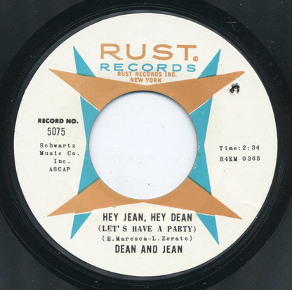 Dean & Jean : Hey Jean, Hey Dean (7", Single, Styrene)