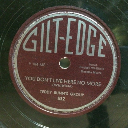 Teddy Bunn's Group : You Don't Live Here No More / Ee-Bobaliba (Shellac, 10")