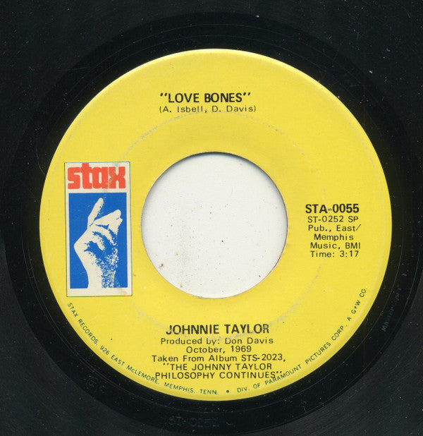 Johnnie Taylor : Love Bones (7", SP)