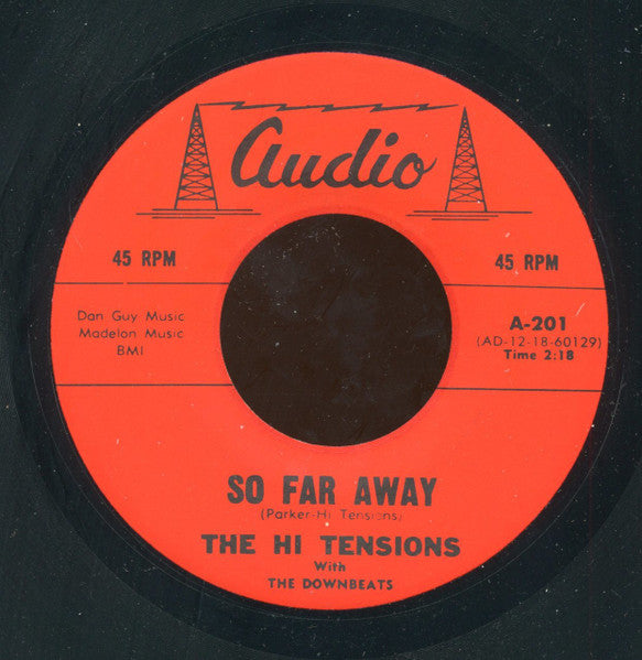 The Hi-Tensions with The Downbeats (13) : The Clock / So Far Away (7", RE, Unofficial)