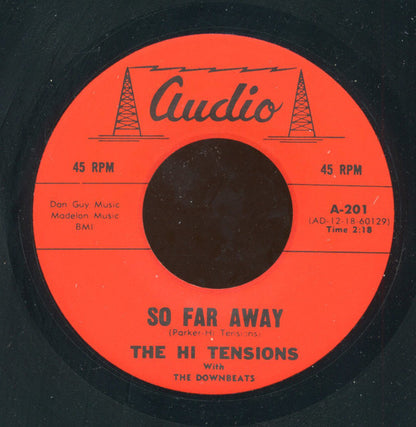 The Hi-Tensions with The Downbeats (13) : The Clock / So Far Away (7", RE, Unofficial)