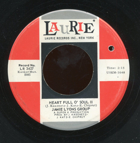 Jamie Lyons Group : Heart Full O' Soul II / Gonna Have A Good Time (7")