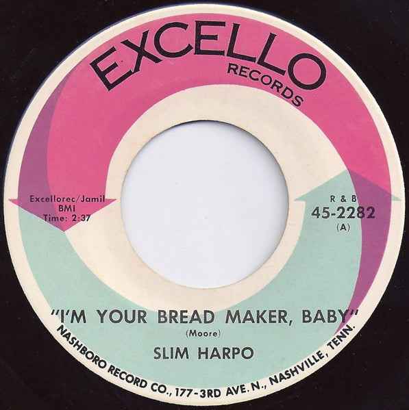 Slim Harpo : I'm Your Bread Maker, Baby / Loving You (The Way I Do) (7", Single)
