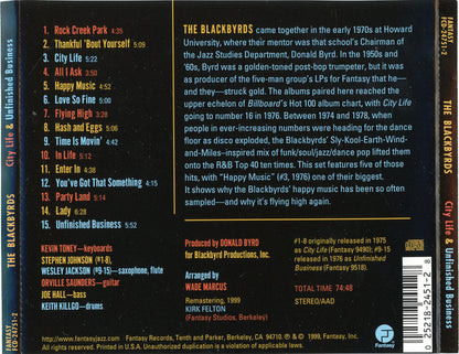 The Blackbyrds : City Life & Unfinished Business (CD, Album, Comp, RE, RM)