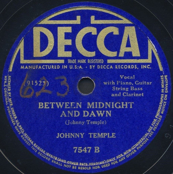 Johnny Temple (2) : Big Leg Woman / Between Midnight And Dawn (Shellac, 10")
