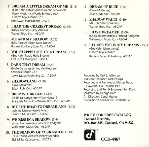 Dave McKenna : Shadows 'N' Dreams (CD, Album)