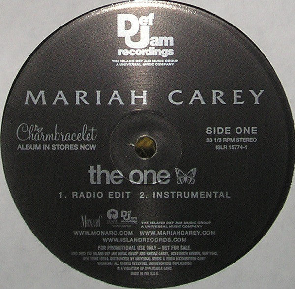Mariah Carey : The One (12", Promo)