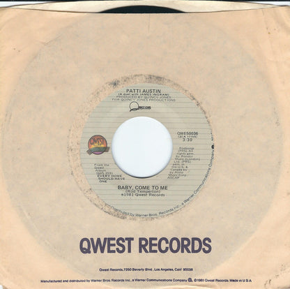 Patti Austin : Baby, Come To Me / Solero (7", Spe)