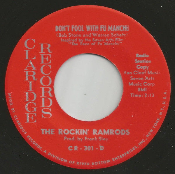 The Rockin' Ramrods : Don't Fool With Fu Manchu / Tears Melt The Stones (7", Single, Promo)