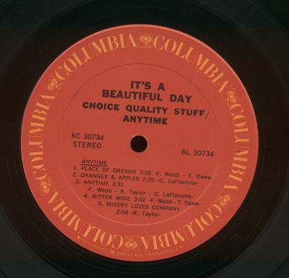 It's A Beautiful Day : Choice Quality Stuff / Anytime (LP, Album, Pit)