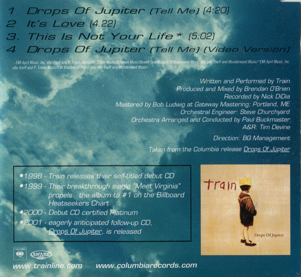 Train (2) : Drops Of Jupiter (Tell Me) (CD, Single, Enh)