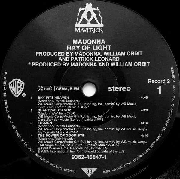Madonna : Ray Of Light (2xLP, Album)