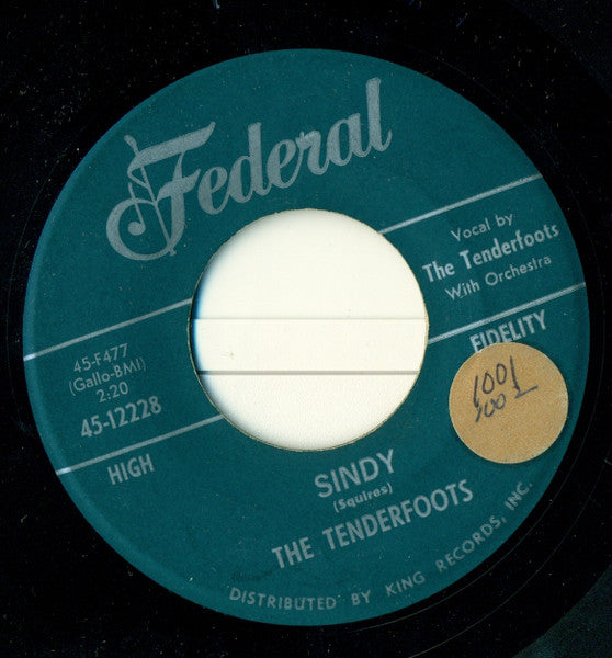 The Tenderfoots : Sindy / Sugar Ways (7", RE)