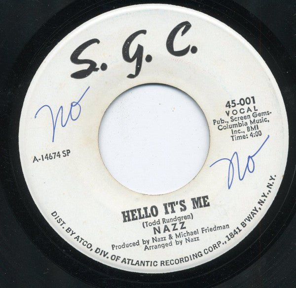 Nazz : Open My Eyes (7", Single, Promo, SP)