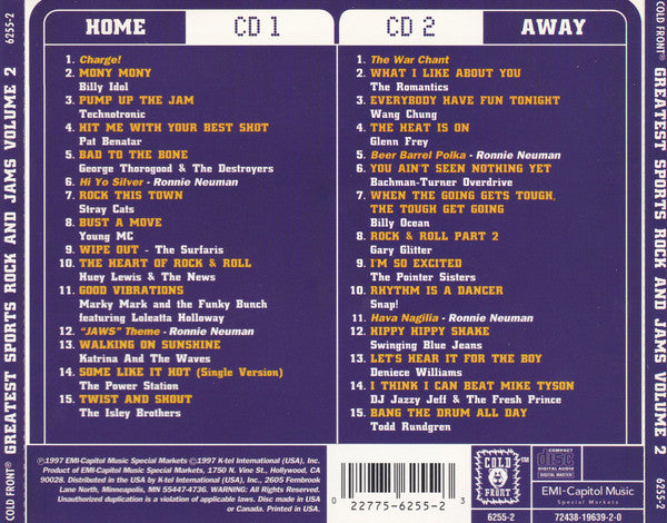 Various : Greatest Sports Rock And Jams - Vol. 2 (2xCD, Comp)
