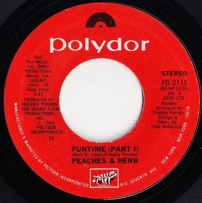 Peaches & Herb : Funtime (7", Single, 56)