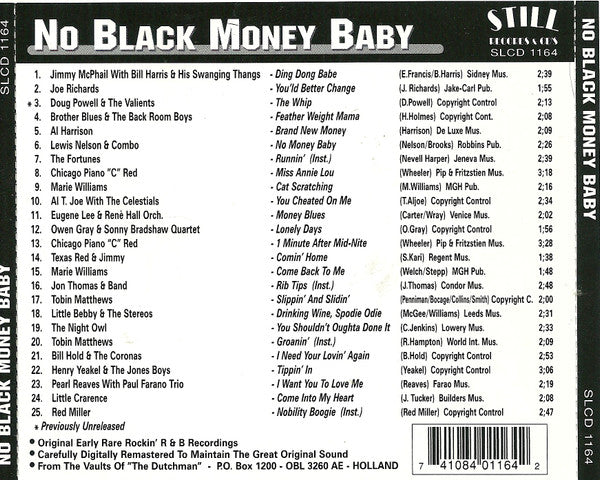 Various : No Black Money Baby (CD, Comp)