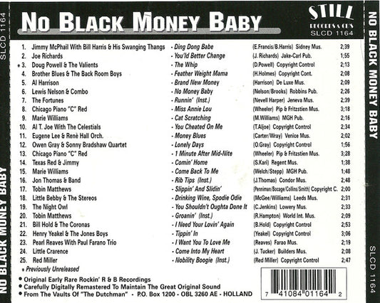 Various : No Black Money Baby (CD, Comp)