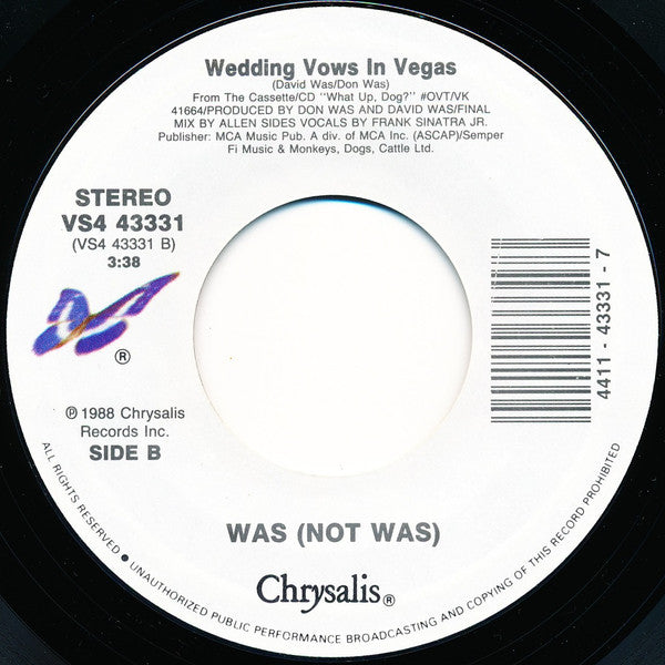 Was (Not Was) : Walk The Dinosaur (7", Single, Styrene, Car)