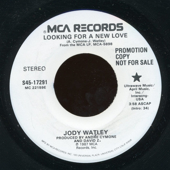 Jody Watley : Looking For A New Love (7", Promo)
