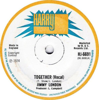 Jimmy London : Together (7", Single)