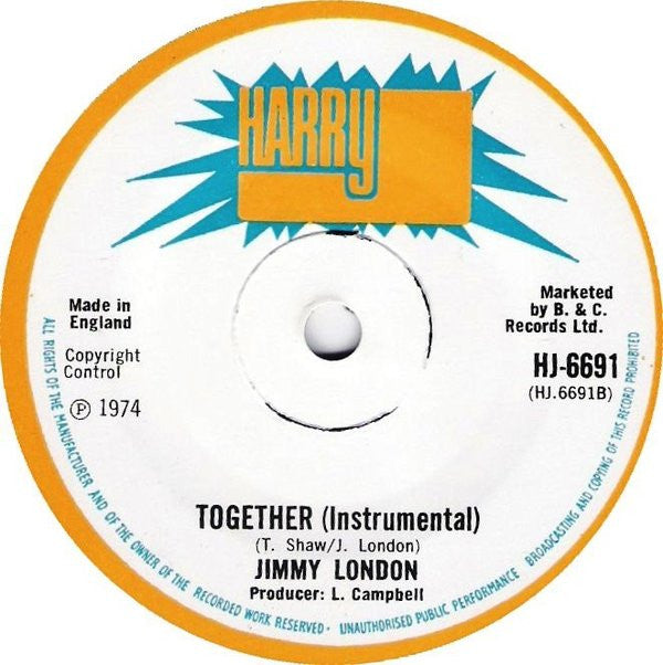 Jimmy London : Together (7", Single)